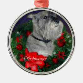 Schnauzer-prydnadsgåvor Julgransprydnad Metall