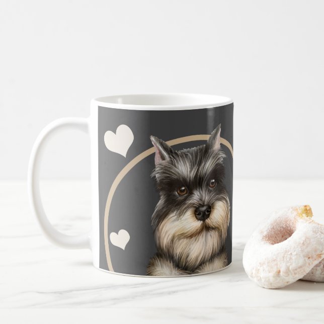 Schnauzer Puppy Hund varje gång du gör Kaffemugg (Med munk)
