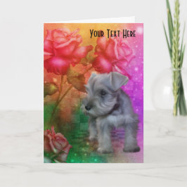 Schnauzer Puppy Ro Hund Art-fotokort Kort