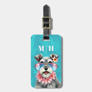 Schnauzer-resväskemärken Bagagebricka