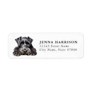 Schnauzer-Returetiketter Returadress Etikett