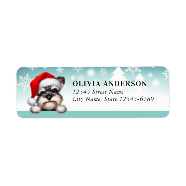 Schnauzer-Returetiketter Returadress Etikett (Framsidan)