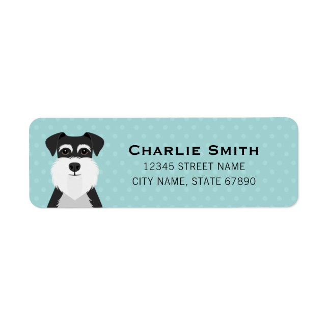 Schnauzer Returetiketters Returadress Etikett (Framsidan)