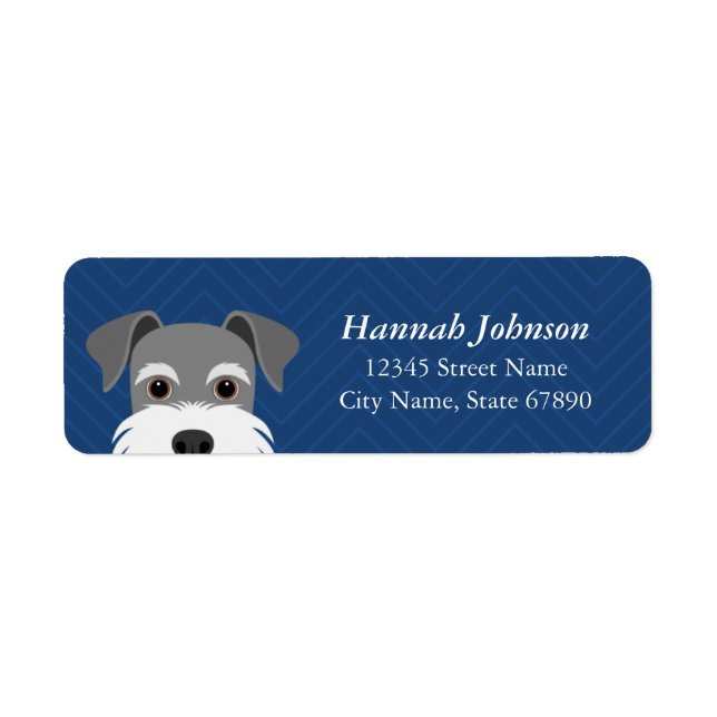 Schnauzer Returetiketters Returadress Etikett (Framsidan)