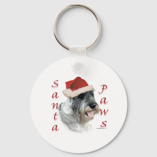 Schnauzer Santa Tassar Nyckelring (Framsida)