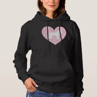 Schnauzer Silhouette Heart Paws Adorable T Shirt