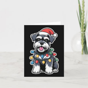 Schnauzer skrev i julklapp Ljus Kort