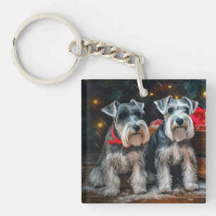 Schnauzer Snöig Släd Jul Dekoration 