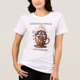 Schnauzer Snuggles & Hot Chocolate T Shirt