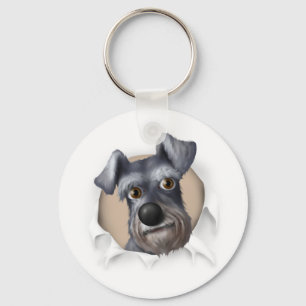 Schnauzer som ut slår sönder nyckelring
