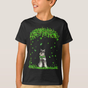 Schnauzer St patricks day Älskare Irish Shamrock H T Shirt