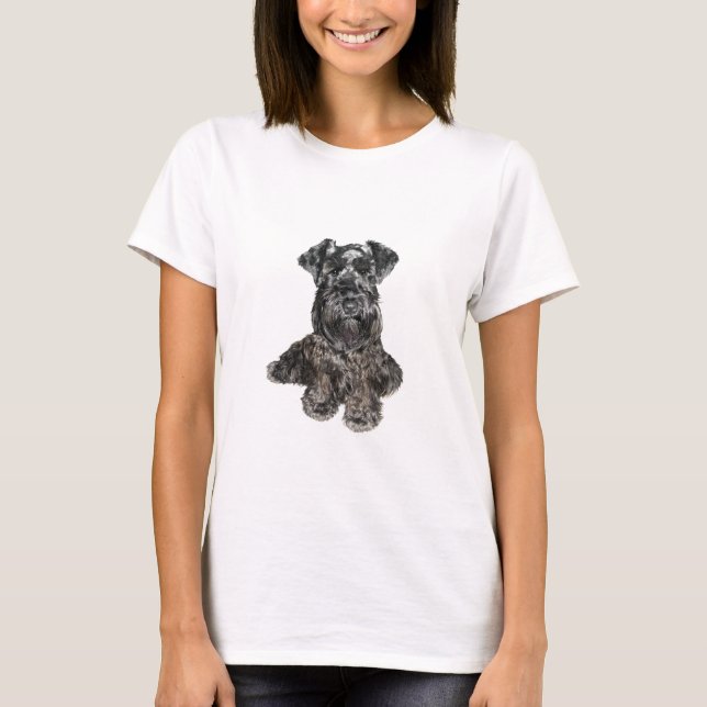 Schnauzer (svart) t-shirt (Framsida)