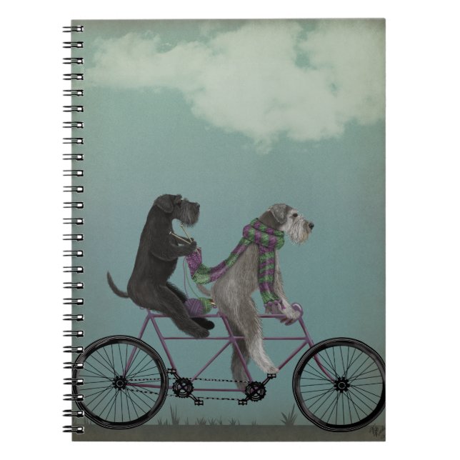 Schnauzer Tandem Anteckningsbok (Framsidan)
