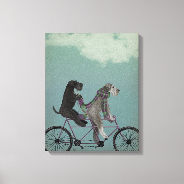 Schnauzer Tandem Canvastryck (Framsida)