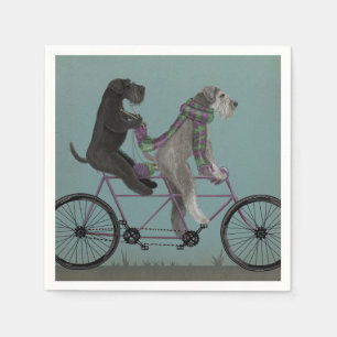 Schnauzer Tandem Pappersservett