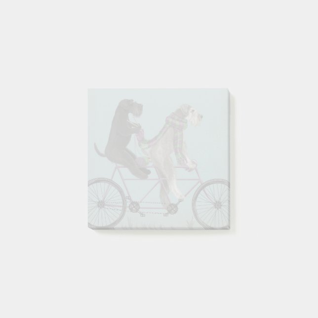 Schnauzer Tandem Post-it Block (Framsida)