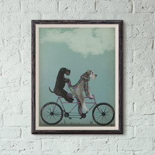 Schnauzer Tandem Poster