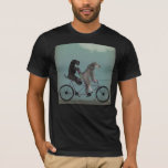 Schnauzer Tandem T Shirt<br><div class="desc">Schnauzer Tandem av Fabfunky. Har schnauzers som kör en cykel i en vismisk,  steampunk stil. | 192047D</div>