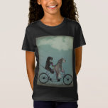 Schnauzer Tandem T Shirt<br><div class="desc">Schnauzer Tandem av Fabfunky. Har schnauzers som kör en cykel i en vismisk,  steampunk stil. | 192047D</div>