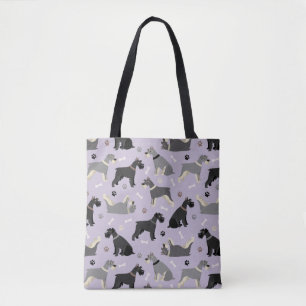Schnauzer Tass och Bones Tote Bag Tygkasse