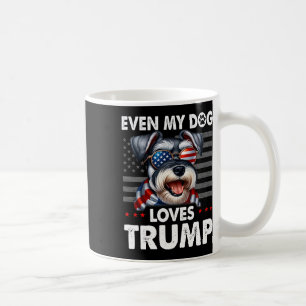 Schnauzer till och med min Hund Trump Funny Kaffemugg