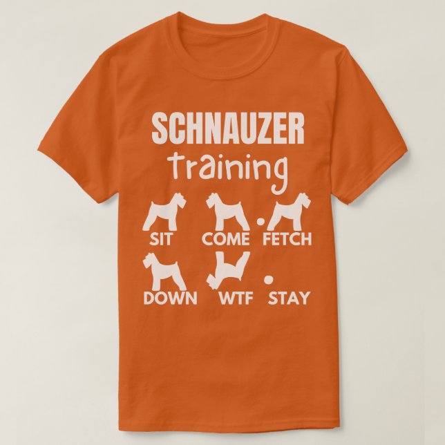 Schnauzer Training Schnauzer Hund Tricks T Shirt (Design framsida)
