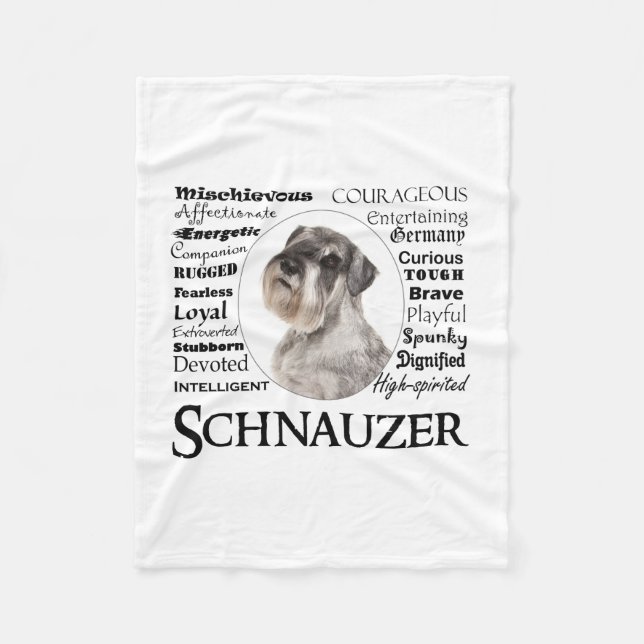 Schnauzer Traits Fleece Blanket (Framsidan)