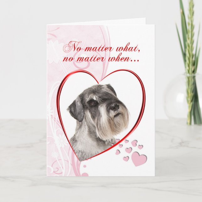 Schnauzer Valentines dagskort Kort (Framsida)