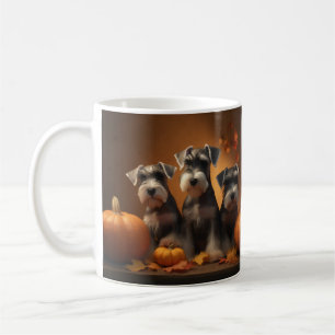 Schnauzer Valp Höstglädje Pumpa Kaffemugg