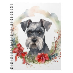 Schnauzer-Valpen för julfrö Anteckningsbok