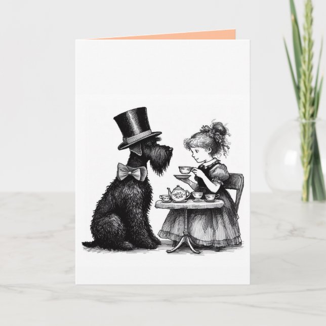Schnauzer Vickat Greeting Card Kort (Framsida)