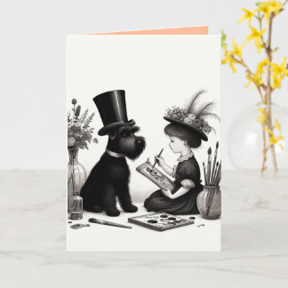 Schnauzer Vickat Greetingkort Kort