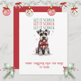 Schnauzer Whimsical Christmas | Julkort