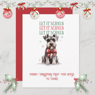 Schnauzer Whimsical jul   Julkort