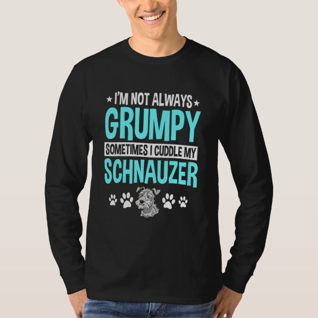 Schnauzer Whiskered Snout Dog  Wire Haired Pinsche T Shirt (Framsida)