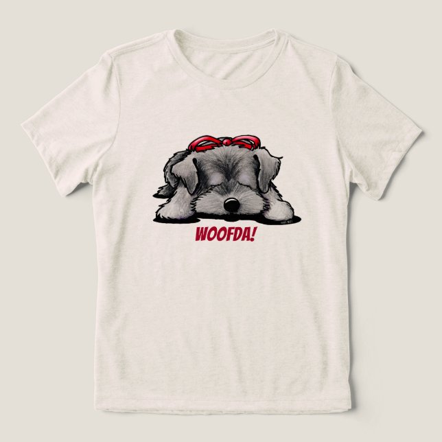 Schnauzer Woofda Tri-Blend Shirt T (Design Framsida)