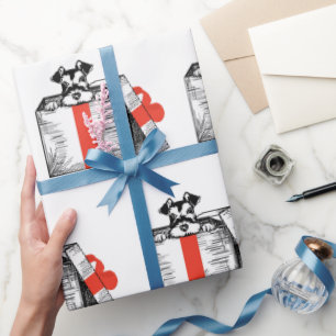 Schnauzer Wrapping papper Presentpapper