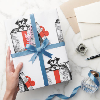Schnauzer Wrapping papper Presentpapper