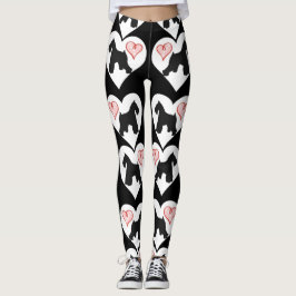 Schnauzerälskaredamasker Leggings