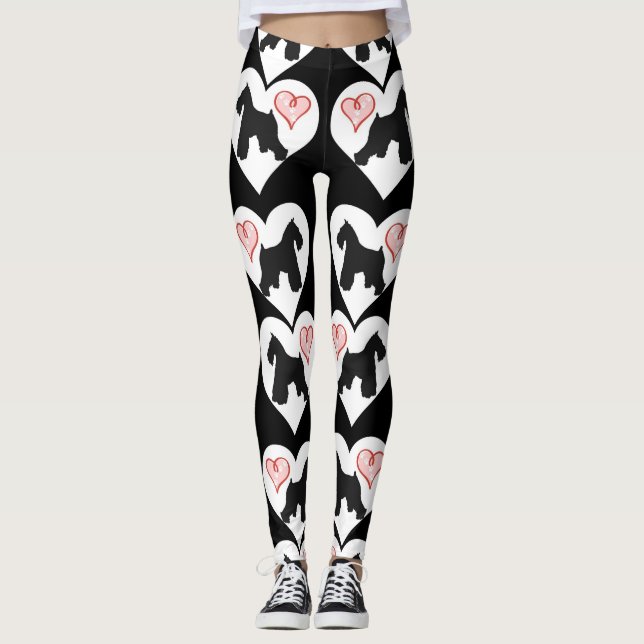 Schnauzerälskaredamasker Leggings (Framsida)