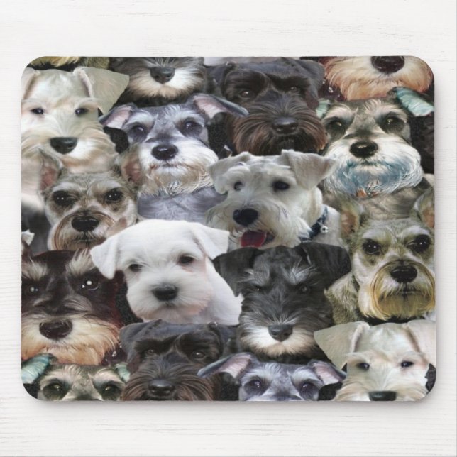 Schnauzercollagemousepad Musmatta (Framsidan)