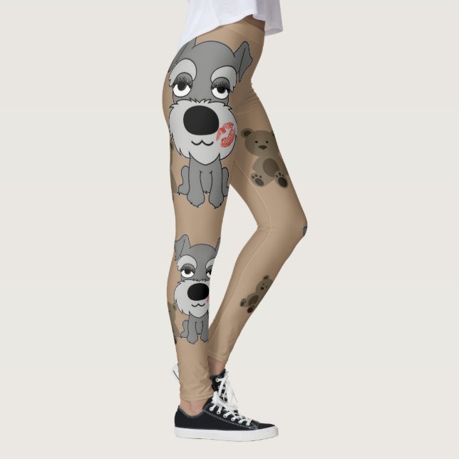 Schnauzerdamasker Leggings (Höger)