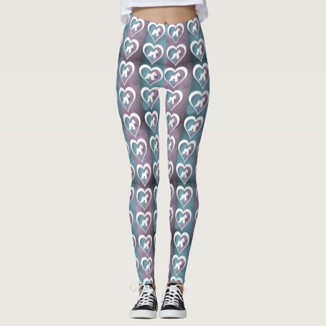 Schnauzerdamasker Leggings (Framsida)