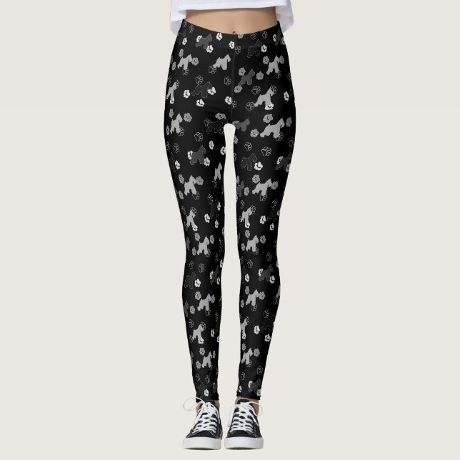 Schnauzerdamasker Leggings (Framsida)