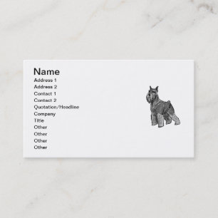 Schnauzeren Cards mallen Visitkort