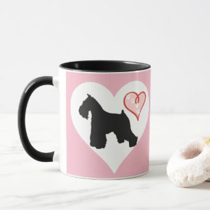 Schnauzerhjärta- och tasskaffemugg mugg