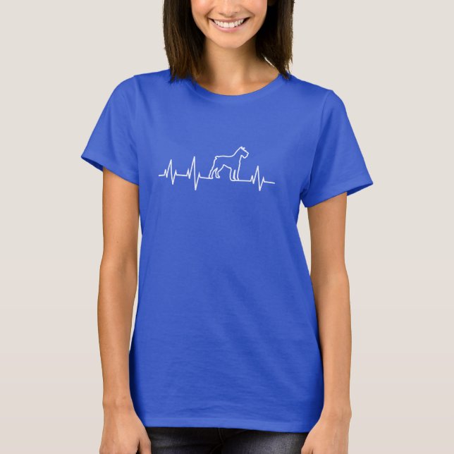 Schnauzerhjärtslag T-shirt (Framsida)