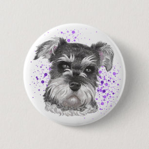 Schnauzerhundteckning Knapp
