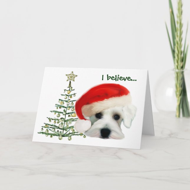 Schnauzerjulkort Helgkort (Framsida)