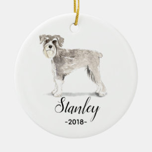 Schnauzerjulprydnad Julgransprydnad Keramik